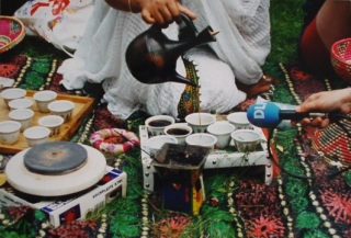 Athiopische Kaffeezeremonie